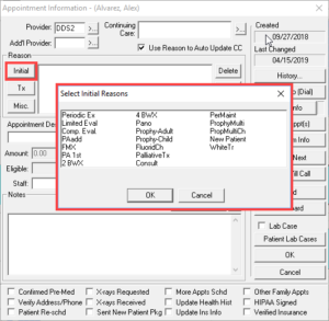 Quickly Schedule Appointments Using Initial Reasons and Treatment ...